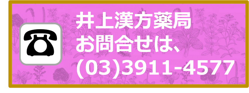 井上漢方薬局お問合せご予約は0339114577